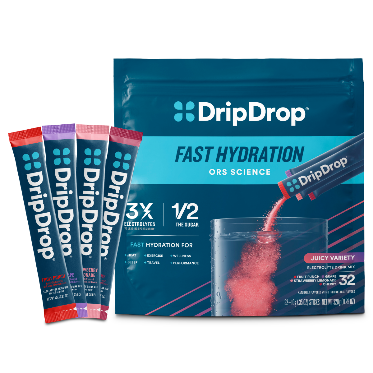 dripdrop-juicy-variety-pack-electrolyte-powder-8-oz-sticks-32-count-s8 Juicy_Variety_-_32ct_-_Transparent.png